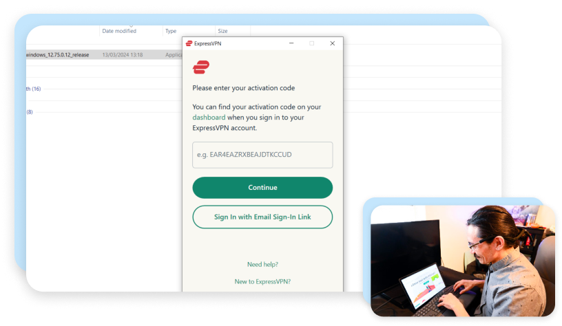 VPN app interface