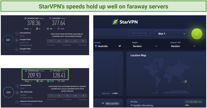 Speed — Slow Nearby, but Decent at Long Distances